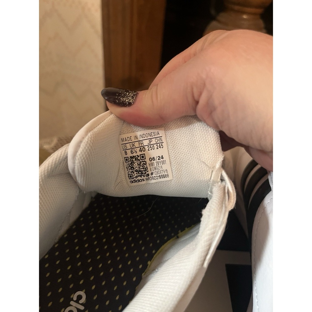 Adidas Grand Court 2.0 GW9214 White/Blk Cloudfoam Shoes Women's Size 8-Worn Once - Picture 3 of 8